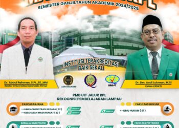 Penerimaan Mahasiswa Baru UIT Melalui Jalur RPL Tahun Akademik 2024/2025