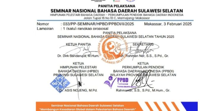 Seminar Nasional Bahasa Daerah Sulawesi Selatan: Upaya Pelestarian di Era Globalisasi